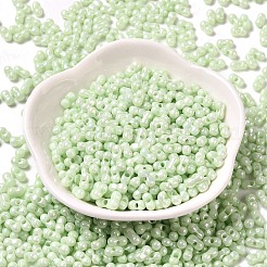 Непрозрачные цвета блестящие стеклянные бусины&nbsp;X1-SEED-B001-01A-10