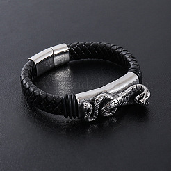 Браслеты из плетеного шнура из искусственной кожи в стиле панк&nbsp;ZB4268-1