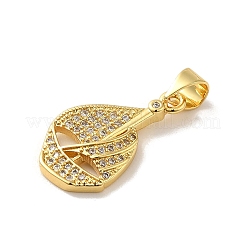 Покрытие стойки латунь микропаве прозрачные подвески из кубического циркония&nbsp;KK-C047-17G