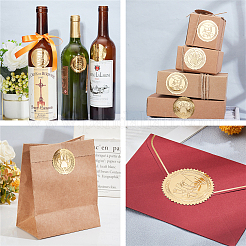 Пластиковые самоклеящиеся наклейки с тиснением из золотой фольги&nbsp;DIY-WH0211-280