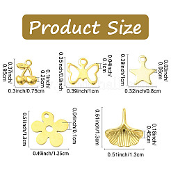 5 шт. 5 стиля подвесок из нержавеющей стали 201/304&nbsp;STAS-YW000-40G