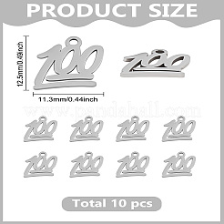 10 шт. подвески из нержавеющей стали 201&nbsp;STAS-LP0003-34