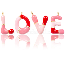 8 шт. 4 стиля латунных эмалевых подвесок&nbsp;KK-BBC0019-23