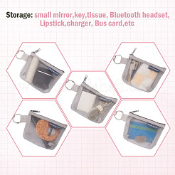 3 шт. прямоугольные нейлоновые сетчатые кошельки с застежкой-молнией&nbsp;HJEW-TAC0106