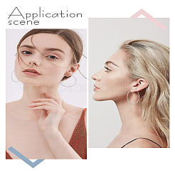 3 пара серег-колец из нержавеющей стали 304&nbsp;EJEW-LP0001-04