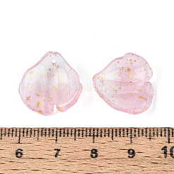 Подвески из прозрачного стекла с лепестками&nbsp;GLAA-T030-05-B