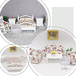 АБС-пластиковый стул микроландшафт кукольный домик аксессуары&nbsp;LS-DJEW-WH0039-127