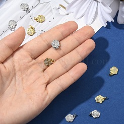 5шт стеллажное покрытие латунь микро проложить прозрачные подвески из кубического циркония&nbsp;KK-YW0003-36G