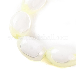 Нити овальных бусин из натуральной ракушки трохуса BSHE-S304-07B