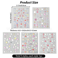 5 шт. 5 стиля животных и цветов&nbsp;MRMJ-SP0001-26