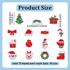 15 шт. полиэстеровые швейные аксессуары для украшения&nbsp;PATC-WH0002-094