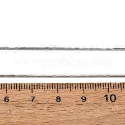 Ожерелья из круглой цепочки-змейки из нержавеющей стали 304 толщиной 1 мм&nbsp;NJEW-T016-27P