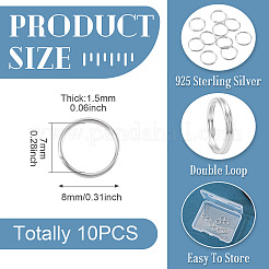 925 серебряное разделенное кольцо для прыжков&nbsp;STER-TA0001-48A
