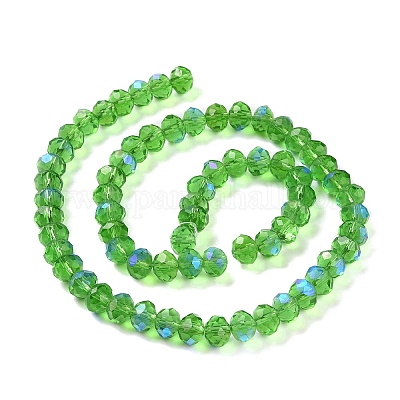 Стеклянные бусины с гальваническим покрытием  EGLA-A034-T3mm-L08-1