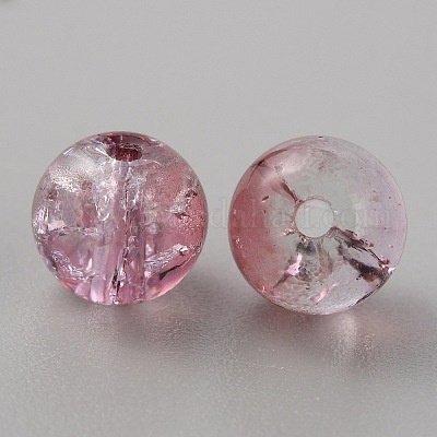 50шт прозрачные стеклянные бусины с кракле GLAA-WH0024-07U-1