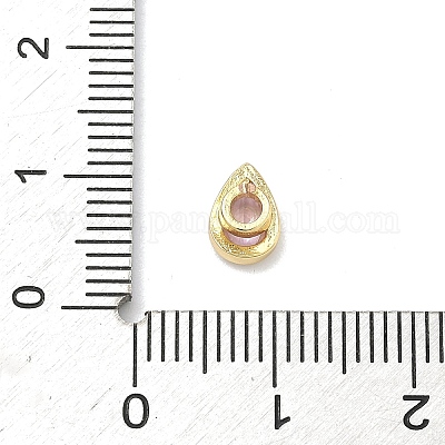 Кабошоны из кубического циркония в форме капли из латуни с микропаве&nbsp;KK-P345-13G-B01-1