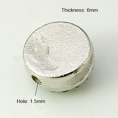 Бусины из сплава и страза RB-E007-1-1