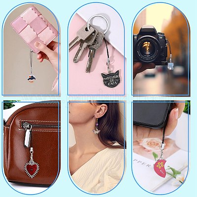 Ремешки для мобильных устройств с подвеской из сплава эмали HJEW-SW00044-1