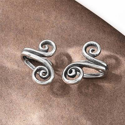 Серьги-цветы из нержавеющей стали 316&nbsp;AJEW-C044-07B-AS-1