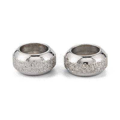 Не тускнеющие матовые европейские бусины из нержавеющей стали 201&nbsp;LS-X-STAS-B020-13P-1