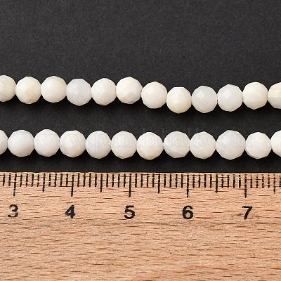 Нити бусин из ракушек&nbsp;SSHEL-E571-38-4mm-01-1