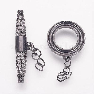 Латунные застежки-пуговицы из циркония&nbsp;ZIRC-P050-11B-1