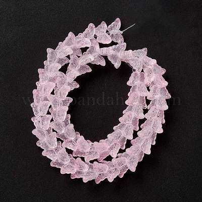 Прозрачный стеклянный бисер нить&nbsp;GLAA-K002-02B-1