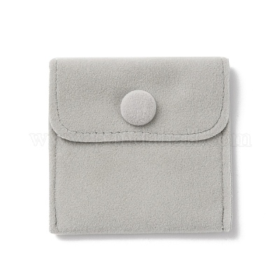 Квадратная бархатная шкатулка для драгоценностей с кнопкой CON-WH0088-77A-03-1