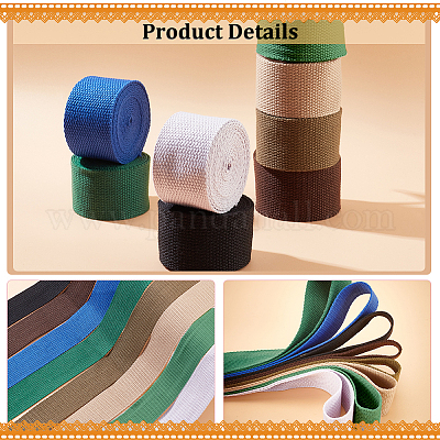 16 ярд 8-х цветных плоских поликоттоновых лент&nbsp;OCOR-PH0002-50B-1