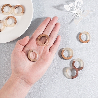 Подвески из смолы и дерева&nbsp;RESI-OL0001-10A-1