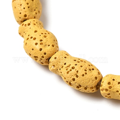 Бусы из натуральной лавы&nbsp;G-U007-01D-1