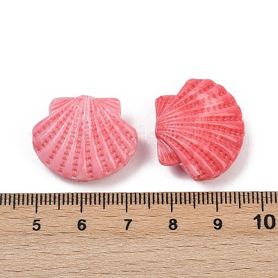 Резные бусины из синтетического коралла&nbsp;CORA-S025-02B-02-1