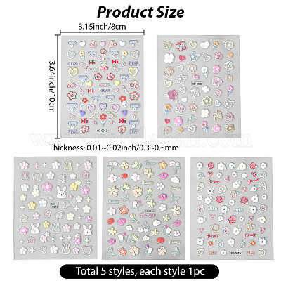5 шт. 5 стиля животных и цветов&nbsp;MRMJ-SP0001-26-1