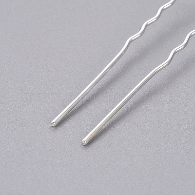 (Дефектная распродажа) женские аксессуары для волос посеребренные железные шарики вилки для волос&nbsp;LS-PHAR-XCP0004-04S-01-1