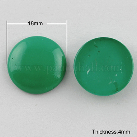 Окрашенные стекла кабошонов DGLA-R026-18mm-1-1