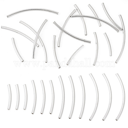 16 шт. 4 стиля 925 бусины-трубочки из стерлингового серебра STER-TA0001-41-1