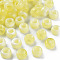 Acrylic European Beads, Imitation Gemstone, Large Hole Beads, Rondelle, Champagne Yellow, 11x8mm, Hole: 5mm, about 650pcs/500g