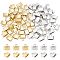 72Pcs 2 Colors Alloy Cord Ends, Platinum & Golden, 10x11.5x5mm, Hole: 2mm, Inner Diameter: 9x3mm, 36Pcs/color