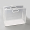 Rectangle Frosted Transparent PP Plastic Storage Bags with Die Hole Handles, Shopping Packaging Bags, White, 25x31x0.2cm, Unfold: 31x13.2x25cm