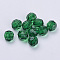Transparent Acrylic Beads, Faceted, Round, Dark Green, 20x19.5mm, Hole: 3mm