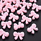Opaque Acrylic Beads, Bowknot, Pink, 15.5x20x8.5mm, Hole: 2mm