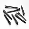 Spray Painted Iron Alligator Hair Clip Findings, Black, 76x8x13mm