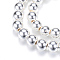Electroplate Non-magnetic Synthetic Hematite Beads Strands, Round, Silver Plated, 4mm, Hole: 1mm, about 92~95pcs/strand, 15.7 inch