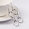 Tarnish Resistant Helix 304 Stainless Steel Dangle Earrings, Hypoallergenic Earrings, Stainless Steel Color, 74~78mm, Pin: 0.8mm