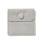 Square Velvet Jewelry Box with Snap Button, for Pendant, Ring and Bracelet Packaging Box, Light Grey, 7x7x0.95cm