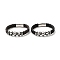 304 Stainless Steel Beaded Link Bracelet with Magnetic Clasp for Men Women, Mixed Color, 8-7/8 inch(22.5cm)