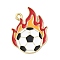Alloy Enamel Pendants, Golden, Football, 24x21.5x1.3mm, Hole: 1.7mm