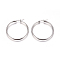 Tarnish Resistant 201 Stainless Steel Hoop Earrings, with 304 Stainless Steel Pin, Hypoallergenic Earrings, Ring Shape, Stainless Steel Color, 38x2mm, 12 Gauge, Pin: 0.7x1mm