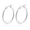 Non-Tarnish 304 Stainless Steel Hoop Earrings, Rings, Stainless Steel Color, 20x2mm