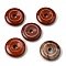 Natural Red Jasper Pendants, Donut/Pi Disc Charms, 29.5~30.5x7.5~8mm, Hole: 6.3~6.5mm